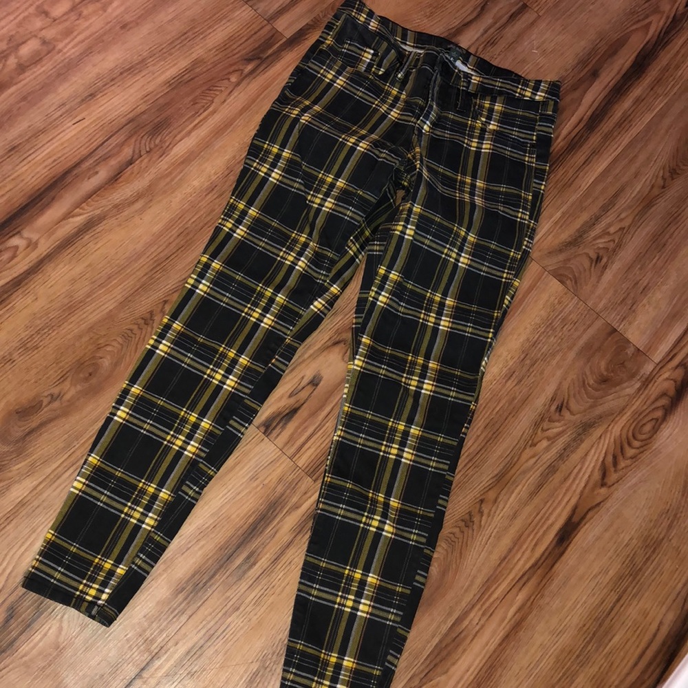 Yellow Plaid Jeans